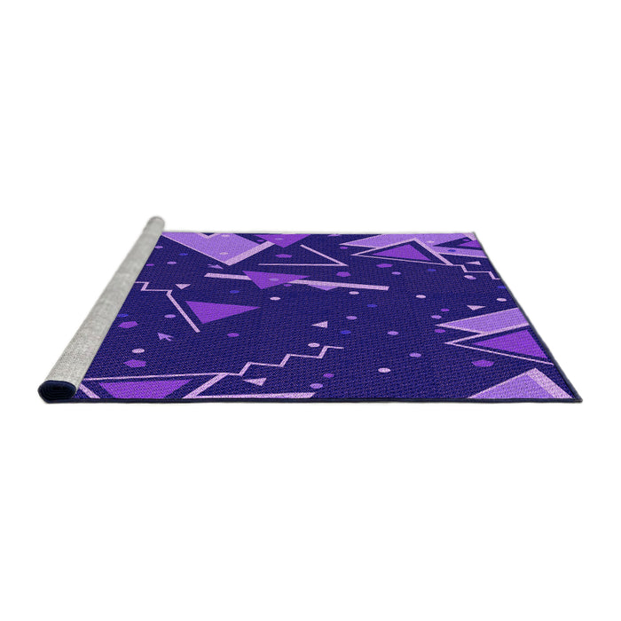 Sideview of Machine Washable Transitional Purple Rug, wshpat2764pur