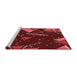 Sideview of Machine Washable Transitional Red Rug, wshpat2764rd