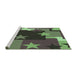 Sideview of Machine Washable Transitional Green Rug, wshpat2765grn