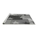 Sideview of Machine Washable Transitional Grey Gray Rug, wshpat2765gry