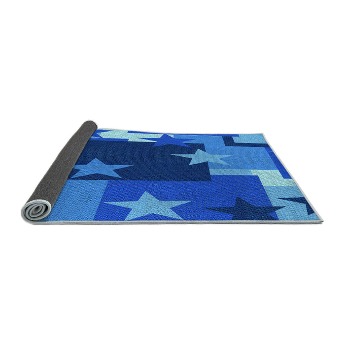 Thickness of Patterned Blueberry Blue Rug, pat2765lblu