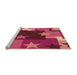 Sideview of Machine Washable Transitional Crimson Red Rug, wshpat2765org