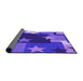 Thickness of Patterned Purple Daffodil Purple Rug, pat2765pur