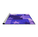Sideview of Machine Washable Transitional Purple Daffodil Purple Rug, wshpat2765pur