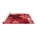 Sideview of Machine Washable Transitional Red Rug, wshpat2765rd