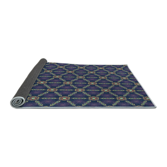 Thickness of Patterned Blue Rug, pat2766lblu