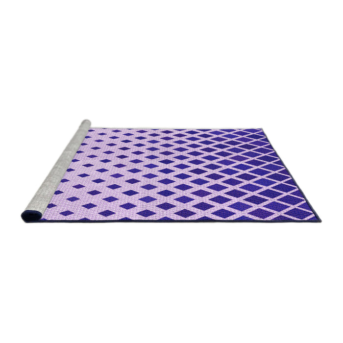 Sideview of Machine Washable Transitional ly Purple Rug, wshpat2767pur