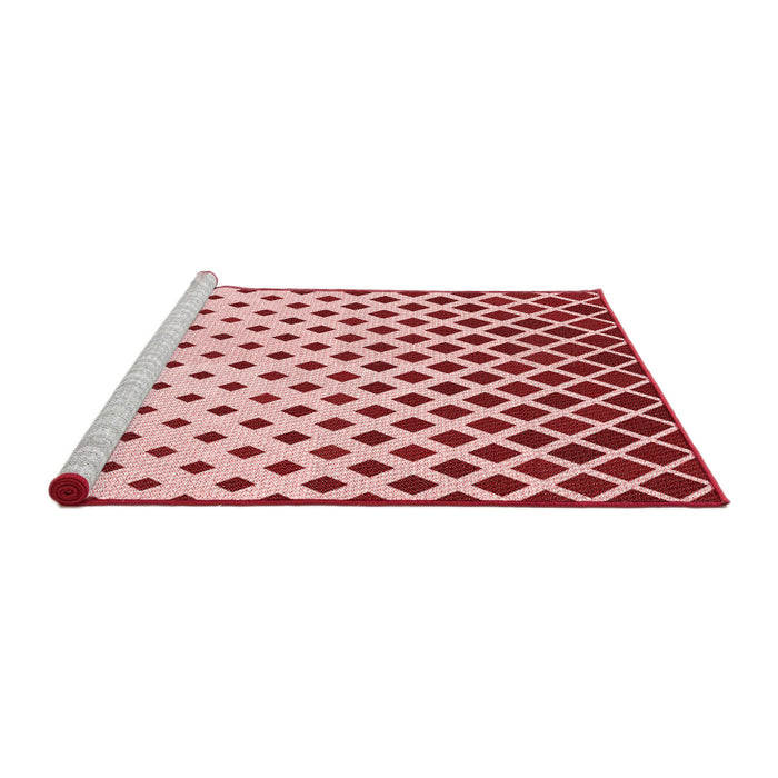 Sideview of Machine Washable Transitional Red Rug, wshpat2767rd