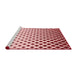 Sideview of Machine Washable Transitional Red Rug, wshpat2767rd