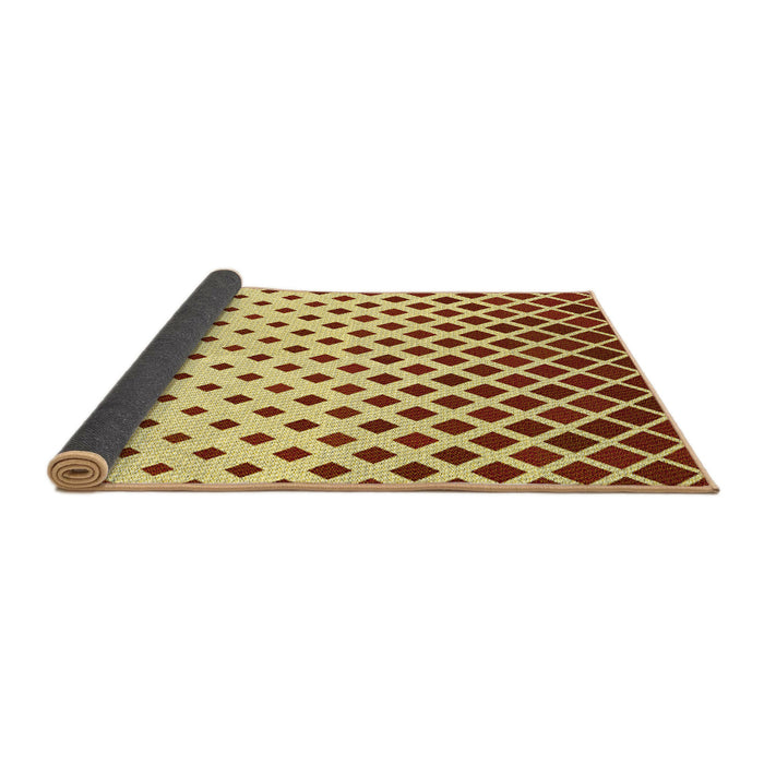 Thickness of Patterned Red Rug, pat2767yw