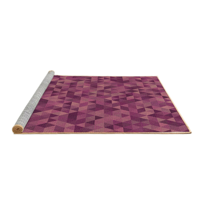 Sideview of Machine Washable Transitional Burnt Pink Rug, wshpat2768brn
