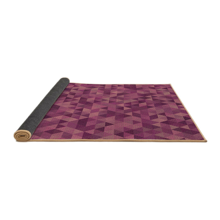 Thickness of Patterned Burnt Pink Rug, pat2768brn