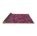 Thickness of Patterned Burnt Pink Rug, pat2768brn