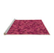 Sideview of Machine Washable Transitional Raspberry Red Rug, wshpat2768org