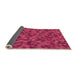 Thickness of Patterned Raspberry Red Rug, pat2768org