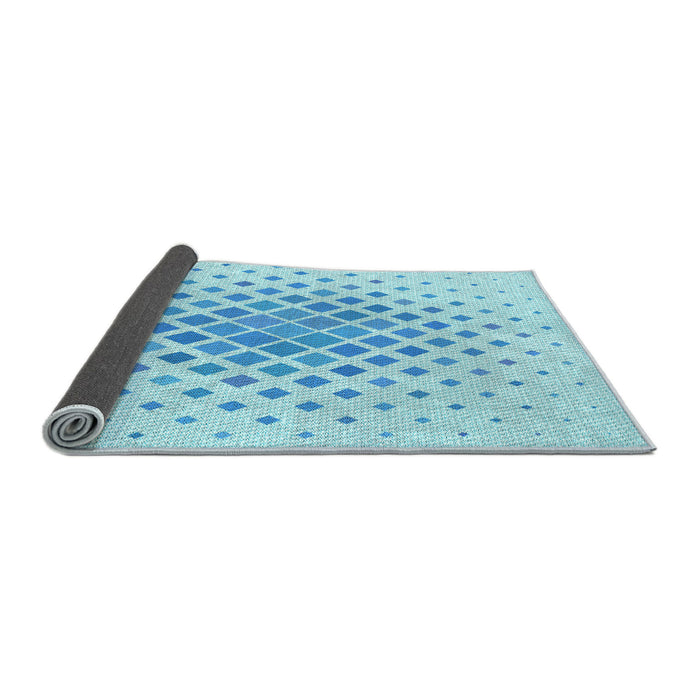 Thickness of Patterned Electric Blue Rug, pat2769lblu
