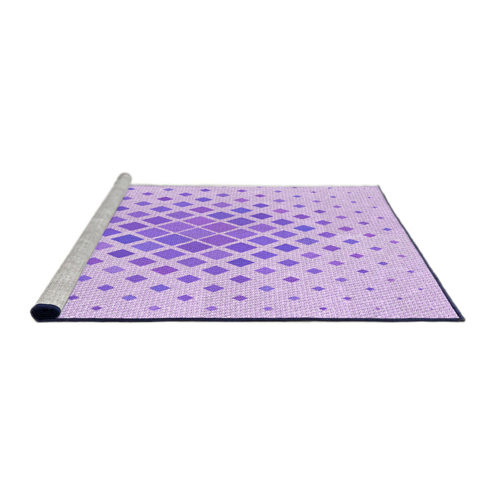 Sideview of Machine Washable Transitional Purple Rug, wshpat2769pur
