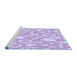 Sideview of Machine Washable Transitional Purple Rug, wshpat277blu