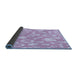 Thickness of Patterned Purple Rug, pat277blu