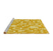 Sideview of Machine Washable Transitional Bold Yellow Rug, wshpat277yw