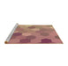 Sideview of Machine Washable Transitional Cherry Red Rug, wshpat2770brn