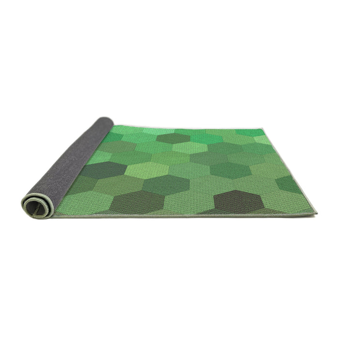 Thickness of Patterned Green Rug, pat2770grn