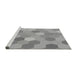 Sideview of Machine Washable Transitional Cloud Gray Rug, wshpat2770gry