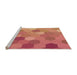 Sideview of Machine Washable Transitional Orange Rug, wshpat2770org