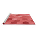 Sideview of Machine Washable Transitional Red Rug, wshpat2770rd