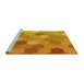 Sideview of Machine Washable Transitional Orange Red Orange Rug, wshpat2770yw