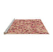 Sideview of Machine Washable Transitional Pastel Orange Rug, wshpat2771org