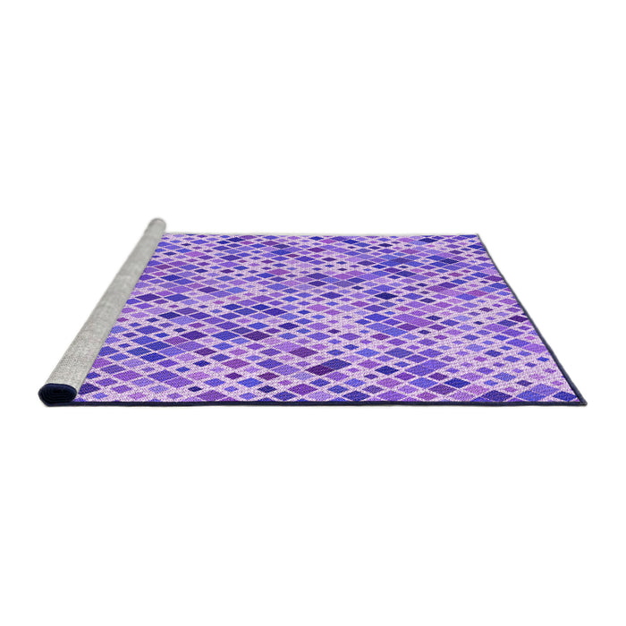 Sideview of Machine Washable Transitional Blossom Pink Rug, wshpat2771pur