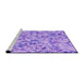 Sideview of Machine Washable Transitional Blossom Pink Rug, wshpat2771pur