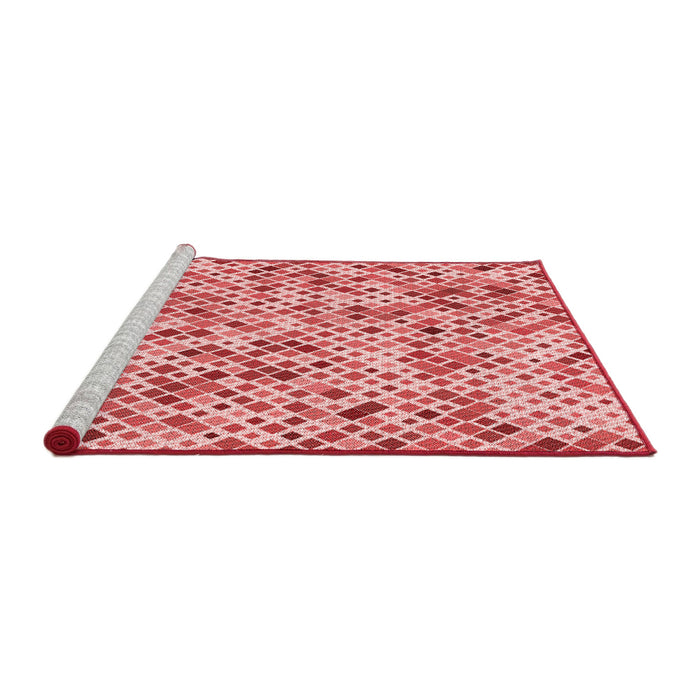 Sideview of Machine Washable Transitional Pink Rug, wshpat2771rd