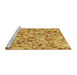 Sideview of Machine Washable Transitional Chrome Gold Yellow Rug, wshpat2771yw