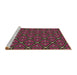 Sideview of Machine Washable Transitional Brown Rug, wshpat2772brn