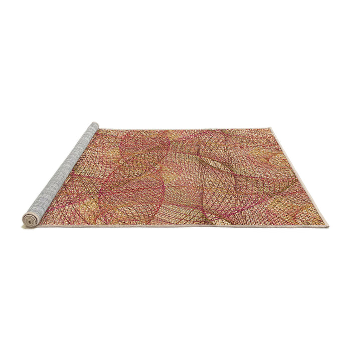 Sideview of Machine Washable Transitional Red Rug, wshpat2773org