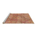 Sideview of Machine Washable Transitional Red Rug, wshpat2773org