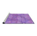 Sideview of Machine Washable Transitional Bright Lilac Purple Rug, wshpat2773pur