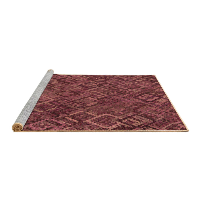 Sideview of Machine Washable Transitional Orange Rug, wshpat2775brn