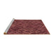 Sideview of Machine Washable Transitional Orange Rug, wshpat2775brn