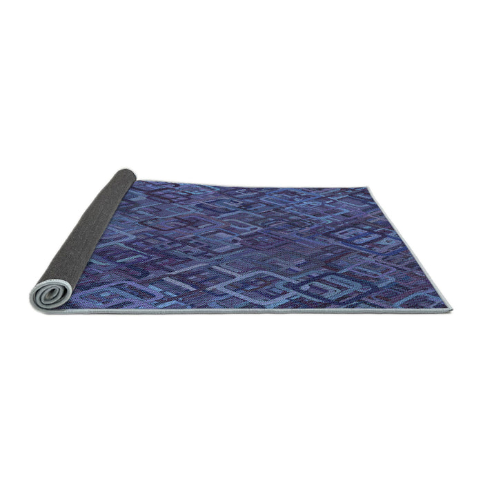Thickness of Patterned Blue Rug, pat2775lblu
