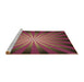 Sideview of Machine Washable Transitional Petra Gold Brown Rug, wshpat2776brn