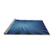 Sideview of Machine Washable Transitional Blue Ivy Blue Rug, wshpat2776lblu