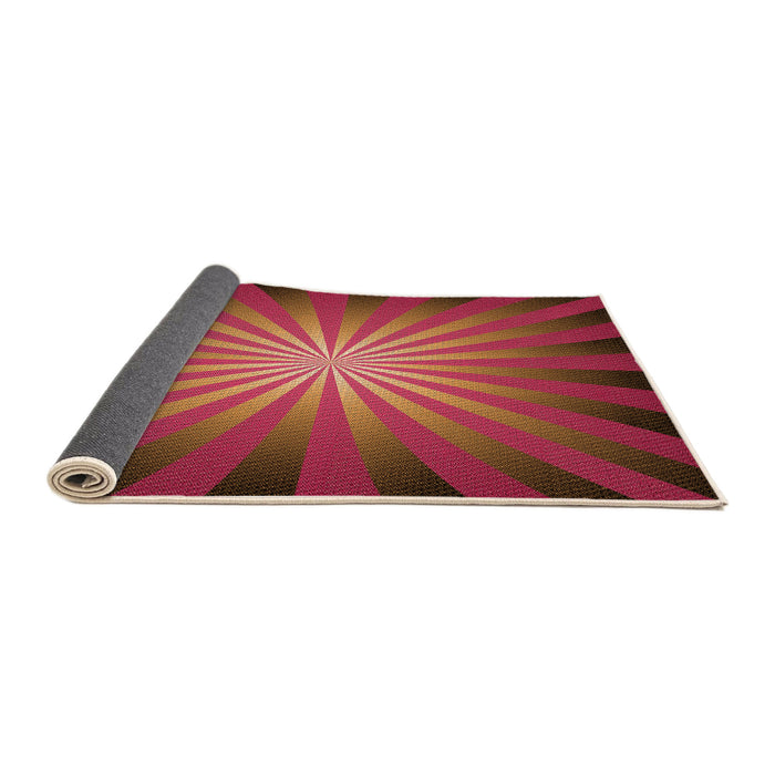 Thickness of Patterned Crimson Red Rug, pat2776org
