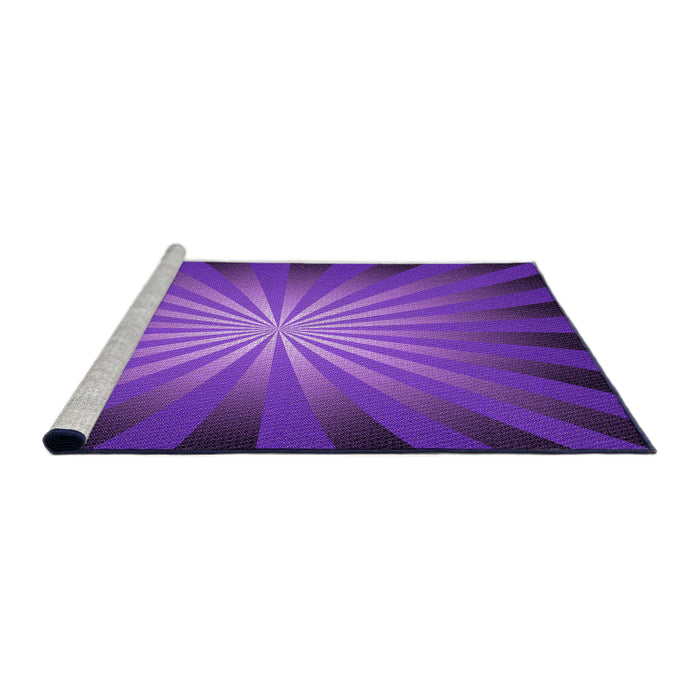 Sideview of Machine Washable Transitional Jasmine Purple Rug, wshpat2776pur