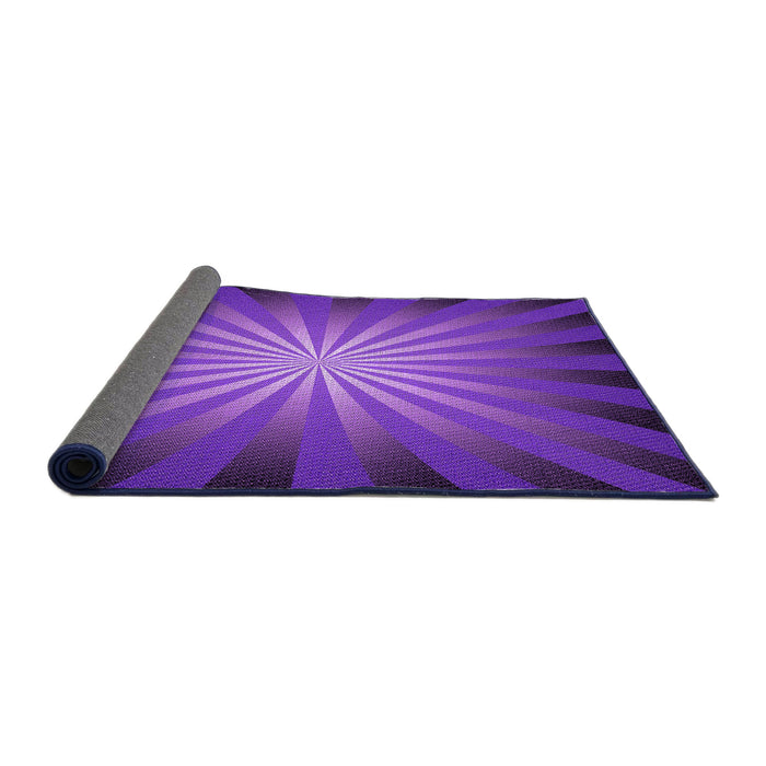 Thickness of Patterned Jasmine Purple Rug, pat2776pur