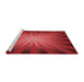 Sideview of Machine Washable Transitional Red Rug, wshpat2776rd