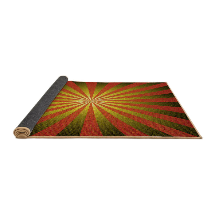 Thickness of Patterned Red Rug, pat2776yw