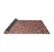 Thickness of Patterned Cherry Red Rug, pat2777brn